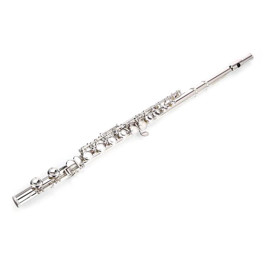 Winado Silver Nickel 16 Hole C Flute with Case for Student