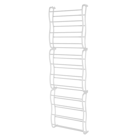 Winado Wall-mounted Style Home Shoe Rack Storage Shelf Organizer with 12 Layers,White