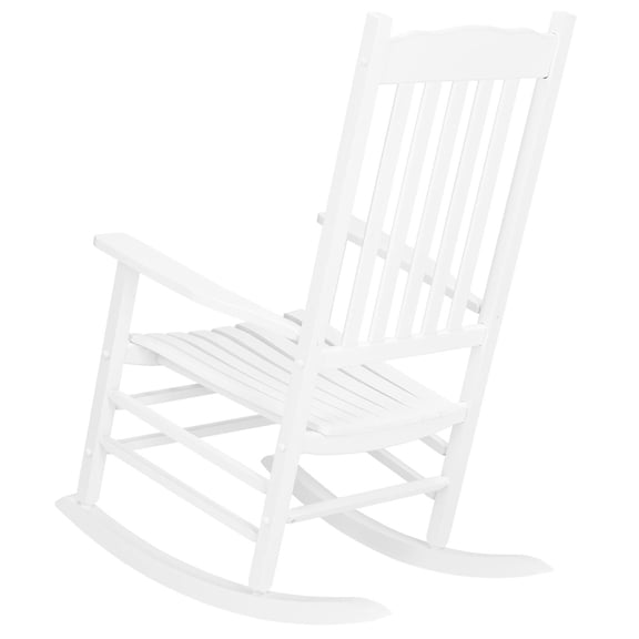 Winado Wooden Rocking Chair with Manual, White