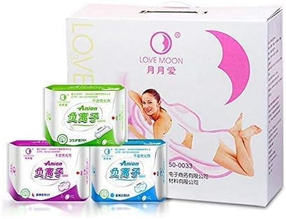 Winalite Lovemoon Sanitary Pads Anion Pads Feminine Hygiene Anion Sanitary Napkin Organic Cotton Love Moon Anion 19 Packs/lot