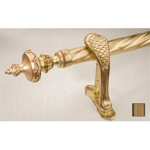 WinarT 8.1107.30.30.320 Palas 1107 Curtain Rod Set - 1.25 in. - Driftwood - 126 in.