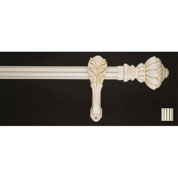 WinarT 8. 1180. 45. 10. 400 Palas 1180 Curtain Rod Set - 1. 75 inch - Antique Pearl White - 157 inch