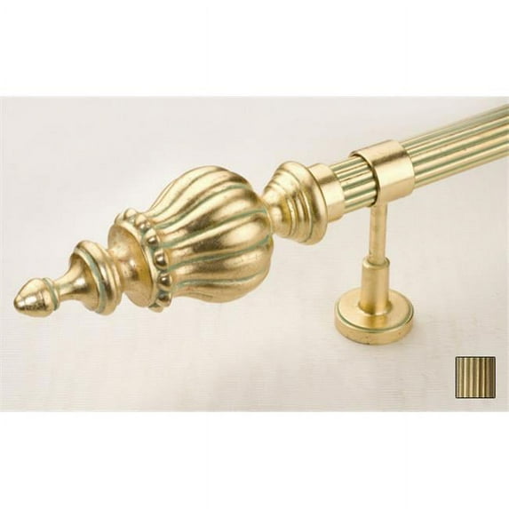 WinarT Palas 1103 Curtain Rod Set - 1.25 in. - Antique Bronze - 48 in.