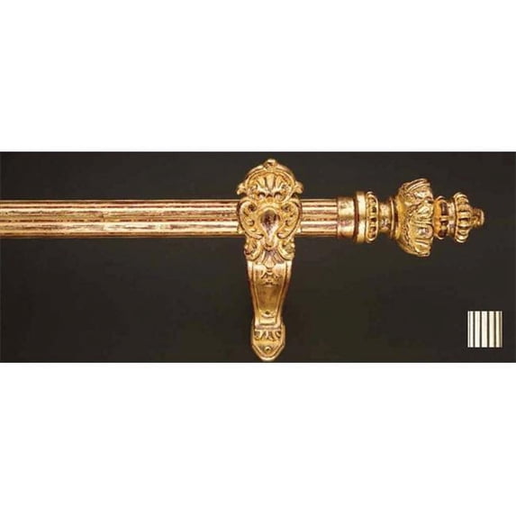 WinarT Palas 1183 Curtain Rod Set - 1.75 in. - Silver Leaf - 141 in.