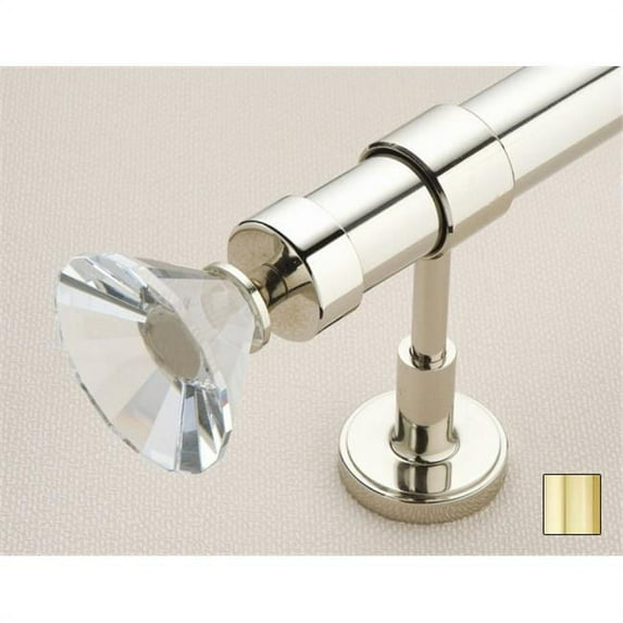 WinarT USA 8. 1044. 30. 04. 320 Febris 1044 Curtain Rod Set - 1. 25 inch - Polished Brass - 126 inch
