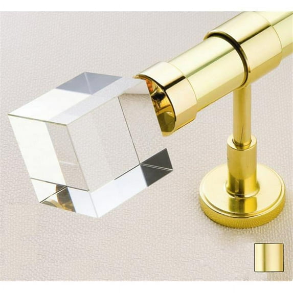 WinarT USA 8.1049.25.03.240 Febris 1049 Curtain Rod Set - 1 in. - Matte Brass - 94 in.
