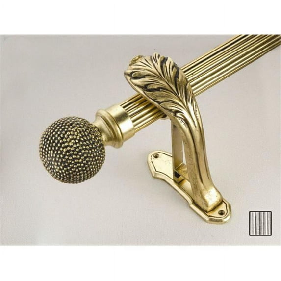 WinarT USA 8.1068.30.22.360 Palas 1068 Curtain Rod Set - 1.25 in. - Black Silver - 141 in.