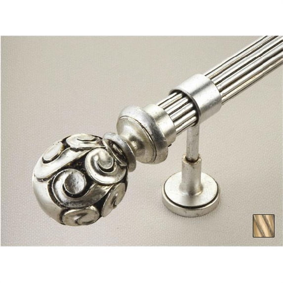WinarT USA 8.1071.45.21.240 Palas 1071 Curtain Rod Set - 1.75 in. - Oxidized Brass - 94 in.