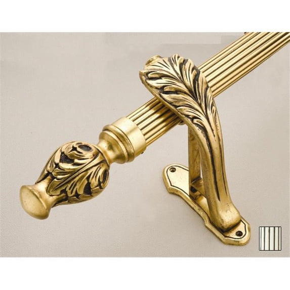 WinarT USA 8.1077.30.10.280 Palas 1077 Curtain Rod Set - 1.25 in. - Antique Pearl White - 110 in.
