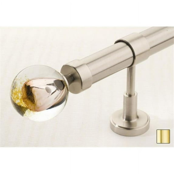 WinarT USA 8. 1114. 30. 03. 120 Orion 1114 Curtain Rod Set - 1. 25 inch - Matte Brass - 48 inch