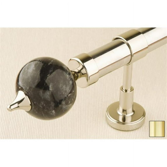 WinarT USA 8. 1126. 30. 04. 160 Flora 1126 Curtain Rod Set - 1. 25 inch - Polished Brass - 63 inch