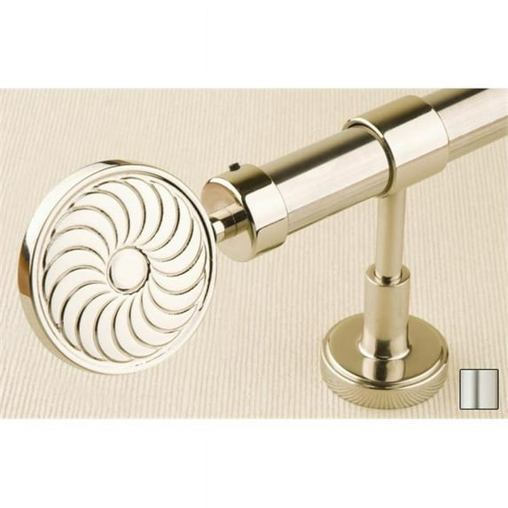 WinarT USA 8. 1133. 30. 01. 280 Liber 1133 Curtain Rod Set - 1. 25 inch - Matte Nickel - 110 inch