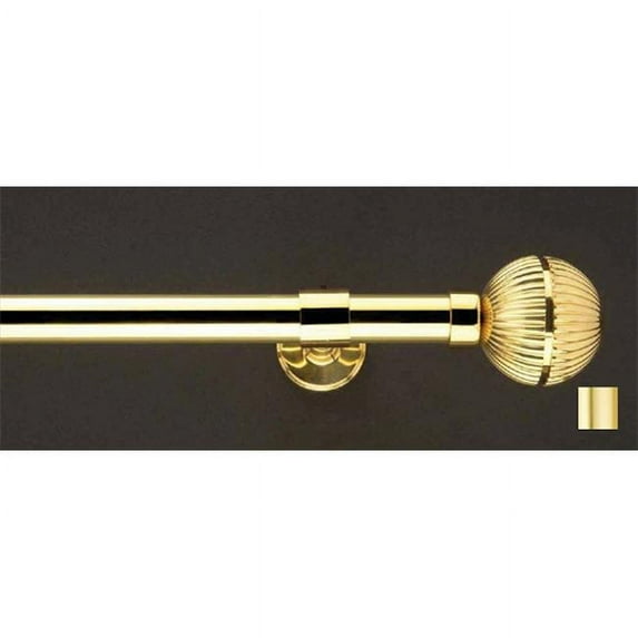 WinarT USA 8.1159.25.03.360 Liber 1159 Curtain Rod Set - 1 in. - Matte Brass - 141 in.