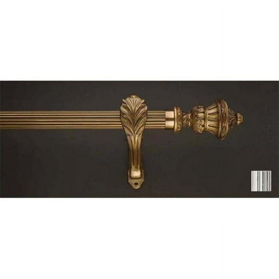 WinarT USA 8.1189.45.32.280 Palas 1189 Curtain Rod Set - 1.75 in. - White and Black - 110 in.