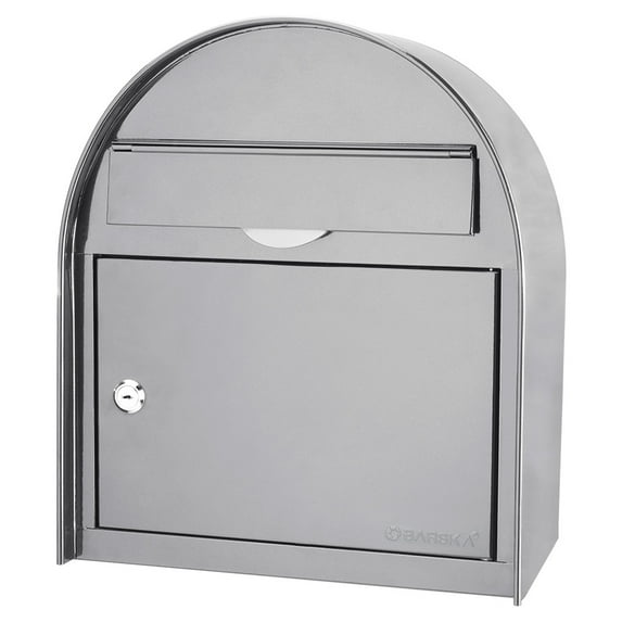 Winbest Large Steel Wall Mount Mailbox, Black, Locking, Key Lock, Weatherproof