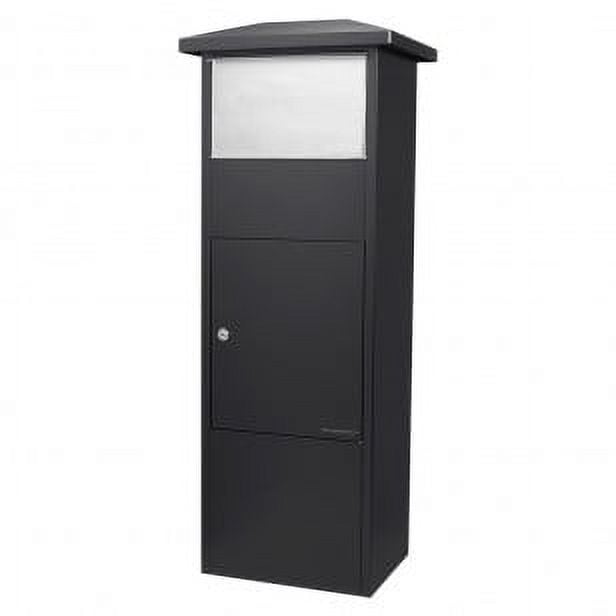 Black Free-Standing Steel Secured Parcel Drop Box Black Free-Standing Steel Secured Parcel Drop Box