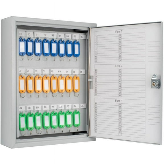 Winbest Steel Key Safe Wall Mount Cabinet Storage Key Lock Safe Box (75 Key Safe Wall Mount Cabinet)