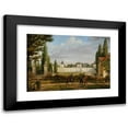 thumbnail image 1 of Wincenty Kasprzycki 24x18 Black Modern Framed Museum Art Print Titled - View of the Wilanow Palace from the Entrance (1833), 1 of 5