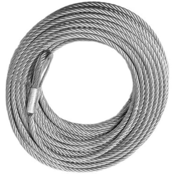 Winch Cable – Galvanized - 5/16 inch X 25 ft (9,800lb Strength) (Off-Road Vehicle Recovery)
