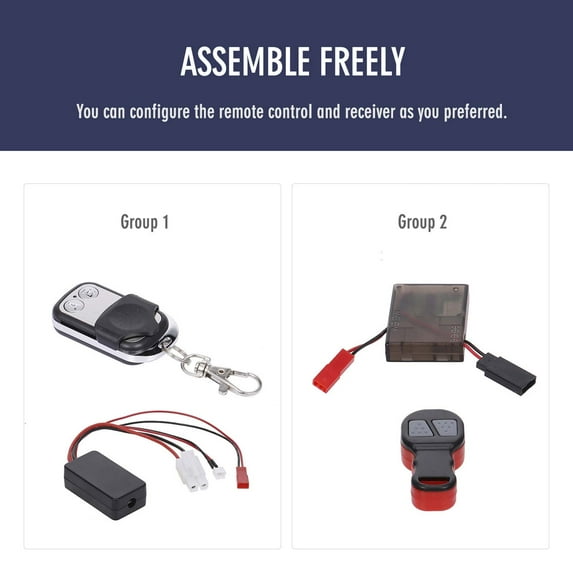 Winch Compatible With 1/10 RC Car Automatic Winch RC Winch Wireless RC Car Decoration Simulated Accessories For Traxxas HSP Redcat Axial SCX10 D90 HPI RC Crawler