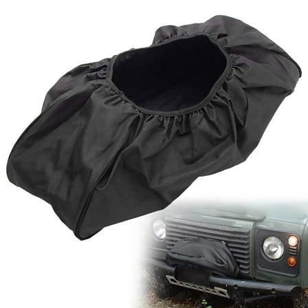 Winch Cover, Heavy Duty Waterproof Dust-Proof Winch Protection Cover, Ideal for Electric Winches 8500-17500 lbs, Indoor/Outdoor (21.5” x 9.5” x 7.5”) - Black