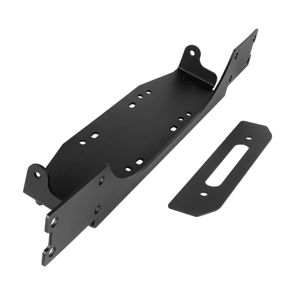 Winch Mount 12000lbs for Jeep Wrangler JL/JT Gladiator 2018-2023 - Heavy Duty Steel Trailer Hitch Receiver, 2 Hole Design, Powder Coated Black
