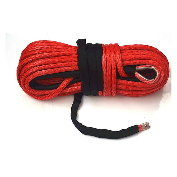 Winch Rope Atv,Red 14mm*45m Synthetic Winch Rope,ATV Winch Cable,UHMWPE Rope,4x4 Off-road Rope ,Great Compatibility