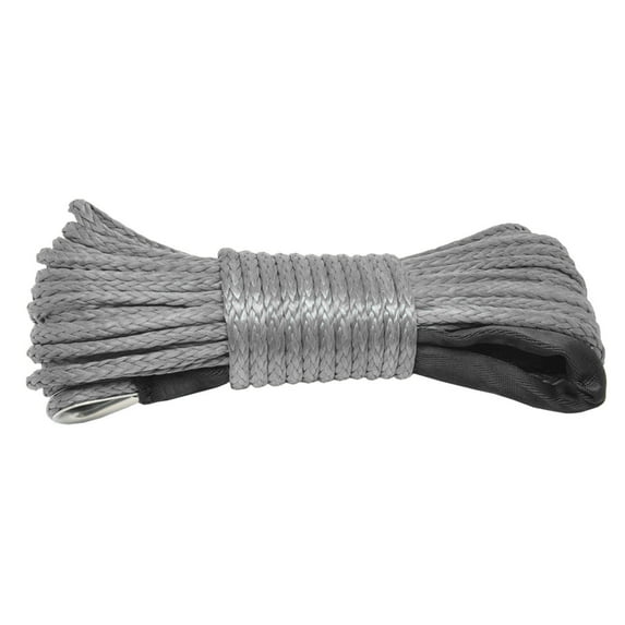 Winch Rope String Line Cable With Sheath Gray Synthetic Towing Rope 7700LBs Car Wash Maintenance String For ATV UTV Off-Road ,Durable & Safe