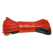 Winch Rope String Line Cable With Sheath Gray Synthetic Towing Rope 7700LBs Car Wash Maintenance String For ATV UTV Off-Road ,Great Compatibility