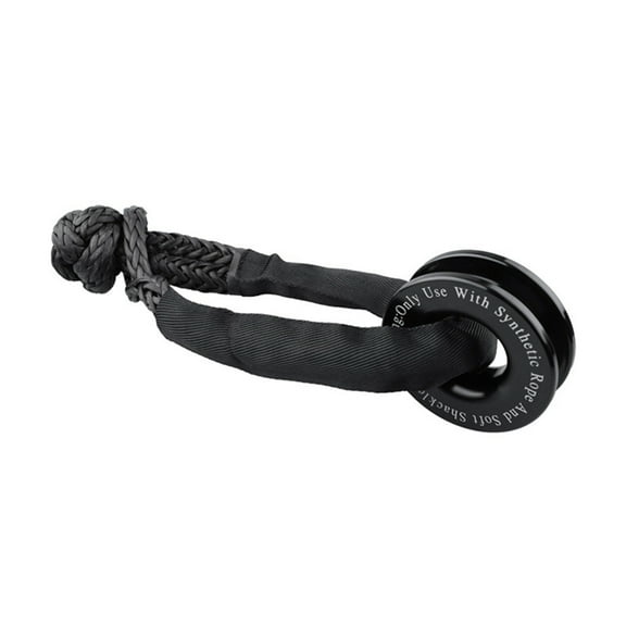 Winch Rope Synthetic Soft Shackle+Recovery Ring Set Rugged Shackles with Protective Sleeve for Truck Vehicle Recovery