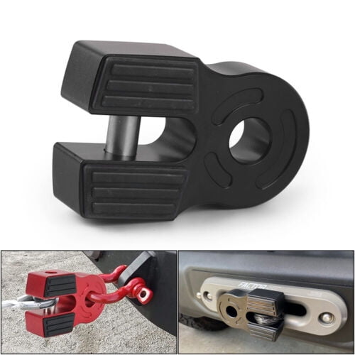 Winch Shackle Mount Flat Hook w/Iron Pin&Rubber Guard 30000LB Capacity Universal