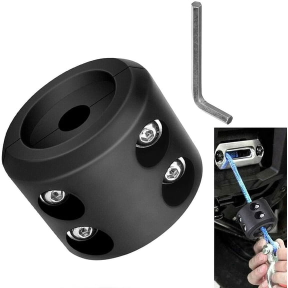 Winch Stopper Rubber Heavy Duty Cable Line Saver Rope Hook For ATV UTV