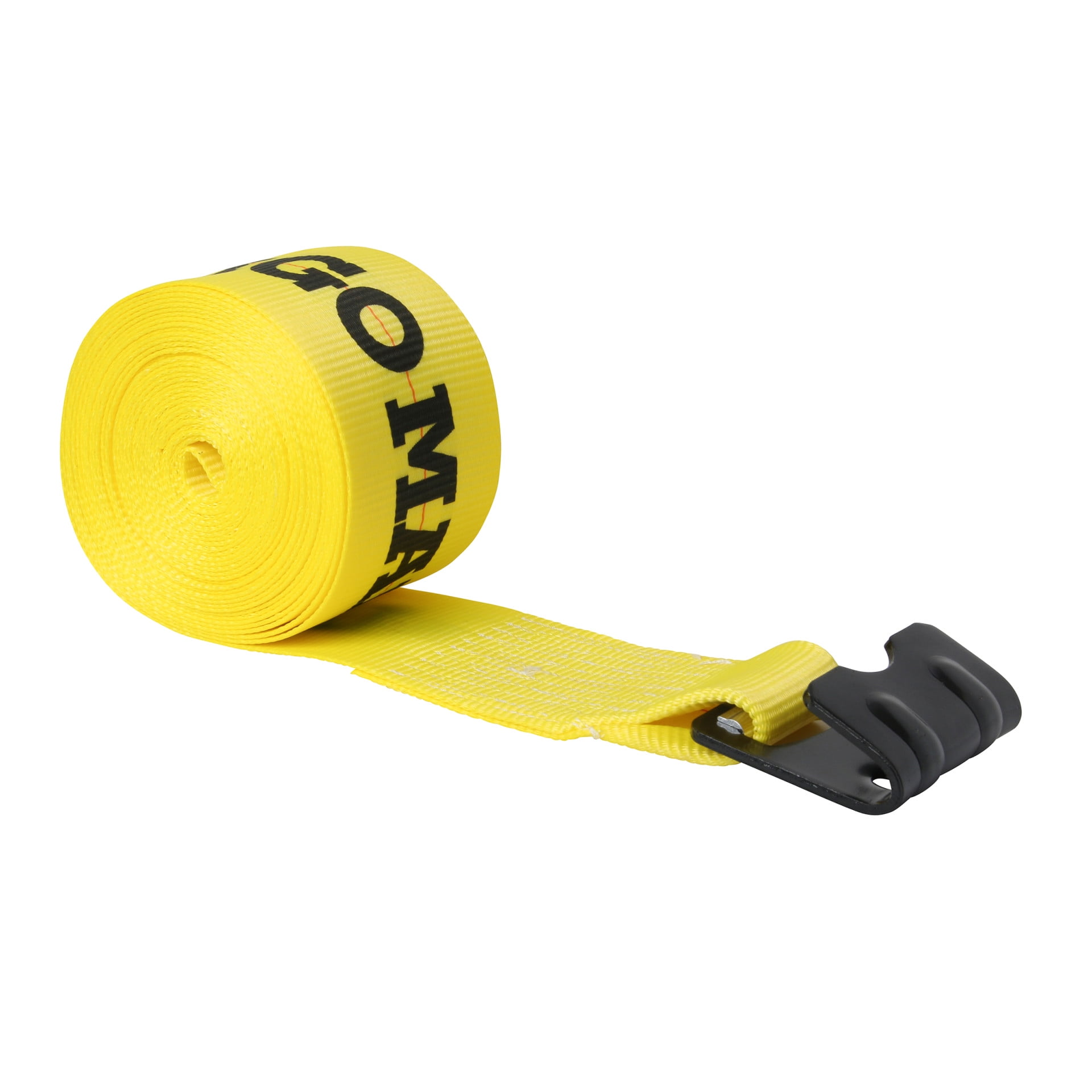 "Winch Strap, 4""x30' Flatbed Trailer Strap Tie Down w/ Flat Hooks