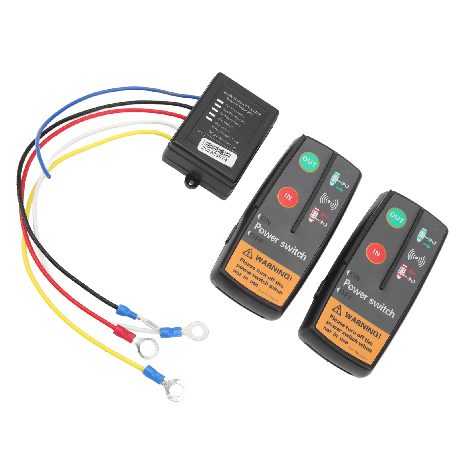 Winch Wireless Controller, 434MHz 12V 24V Wireless Winch Remote Control