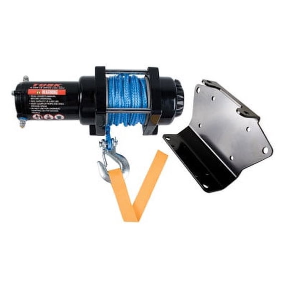 Winch with Synthetic Rope and Mount Plate 3500 lb. For Honda