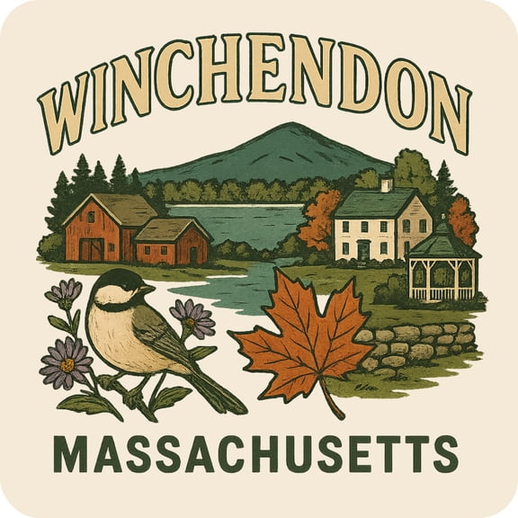 Winchendon Massachusetts Keepsakes Souvenir Vinyl Sticker – Destination Travel Keepsake Collectible (4-Inches Wide)