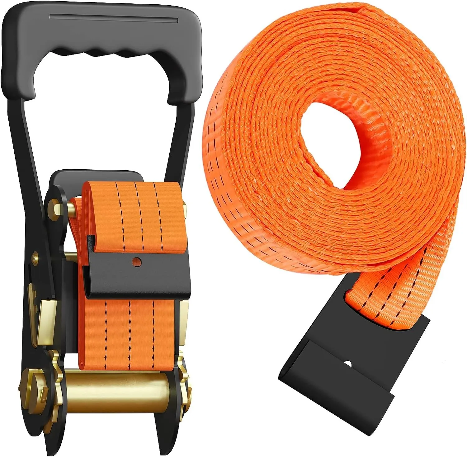 Winches Tow Straps Ropes Heavy Duty Cargo Strap Hooks 20000 lb Wheel