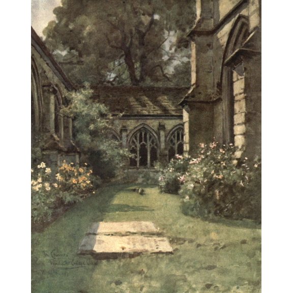 Winchester 1910 Cloisters & Fromond's Chantry, Winchester College Poster Print by Wilfrid Ball (24 x 36)