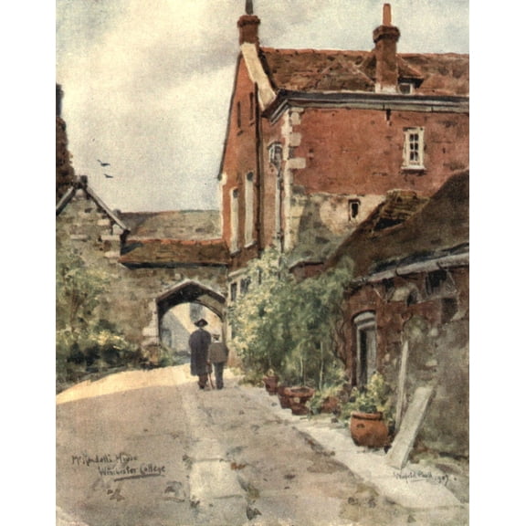 Winchester 1910 Second Master's house, Winchester College Poster Print by Wilfrid Ball (24 x 36)