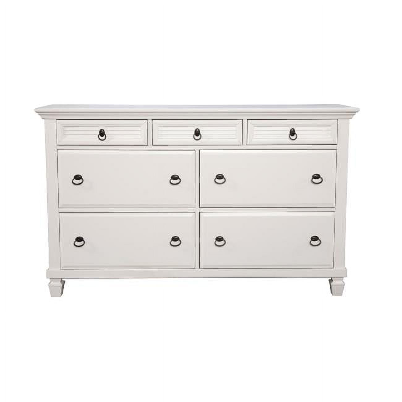 Winchester Transitional White Pine 7-Drawer Horizontal Dresser