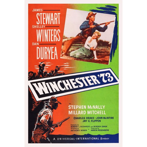 Winchester '73 Poster Art From Top: James Stewart Shelley Winters 1950. Movie Poster Masterprint (11 x 17)