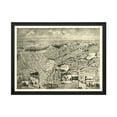 thumbnail image 1 of Winchester Art, 1898 Vintage Map of Winchester Massachusetts, MA History Wall Decor Gift, Old Winchester Map - 36" x 24" Black Framed Print, 1 of 4