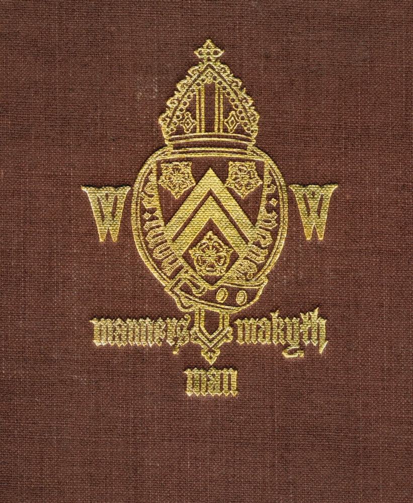 Winchester College Coat Of Arms And Motto Manners Makyth Man From Winchester College By Christopher Hawkes Published By Country Life Limited London 1933 Canvas Art - Ken Welsh Design Pics (13 x 16)