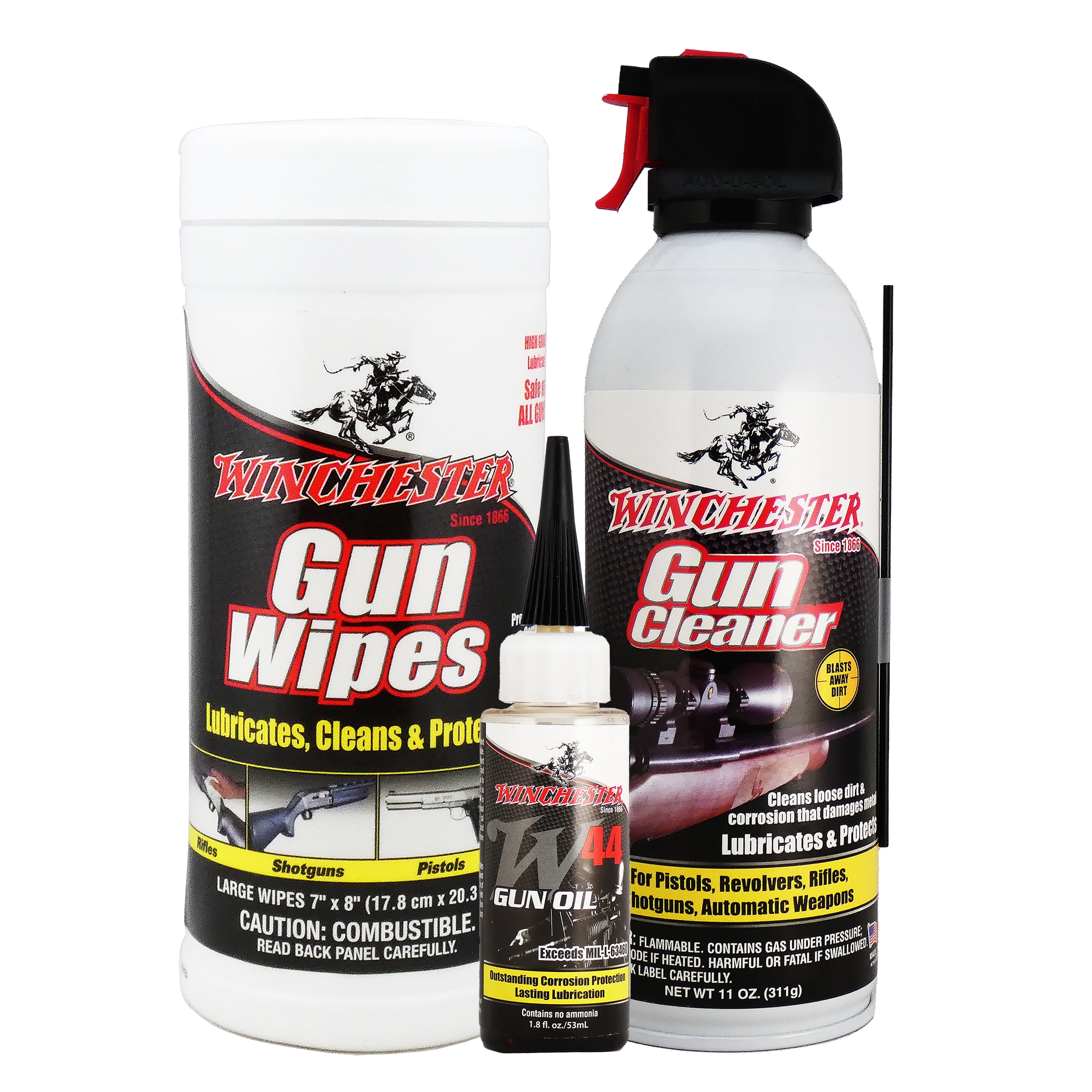Winchester Gun Care Kit 1 Cleaner, 1 Cleaning Wipes Container, 1 Gun