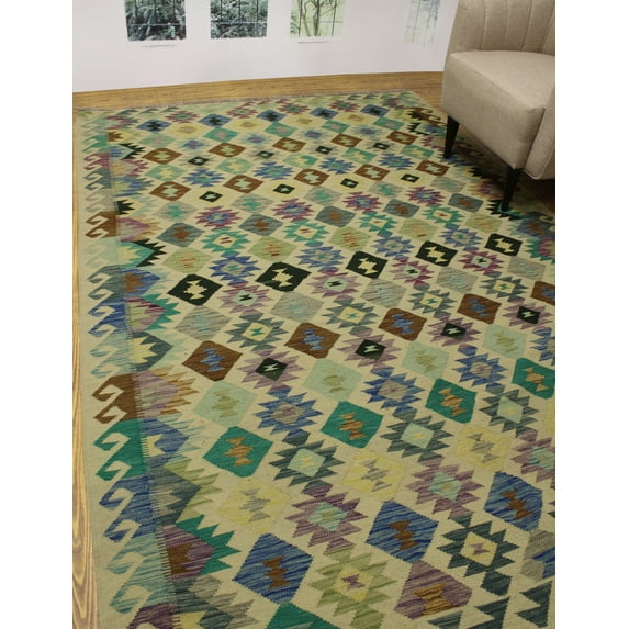 Winchester Hasib Beige/Purple Rug, 6'7" x 9'8"