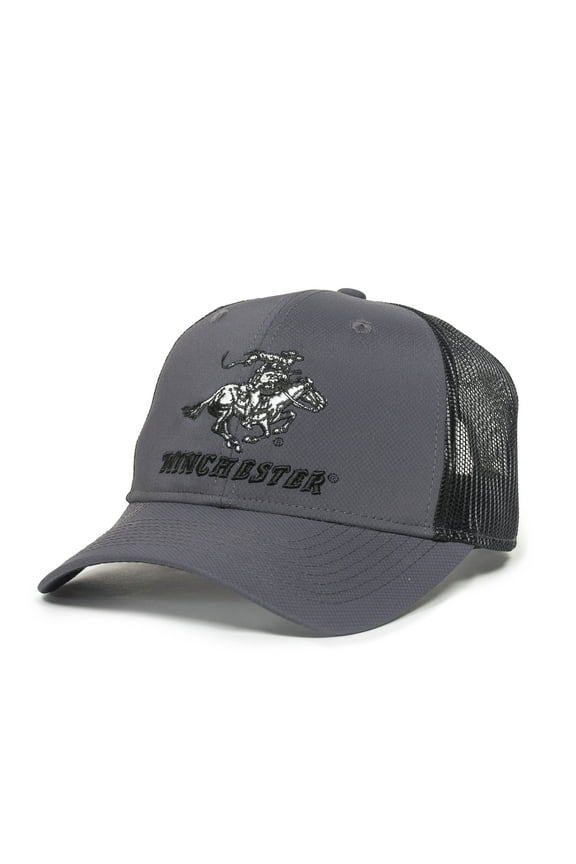 Licensed Meshback Shooting Cap, Grey with Black Mesh, Adult, Adjustable