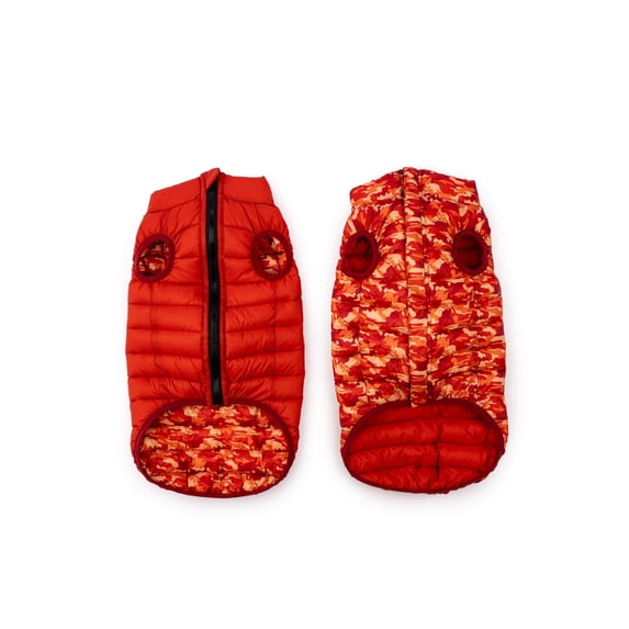 Winchester Pet Premium Reversible Dog Puffer Vest, Red, Medium C97