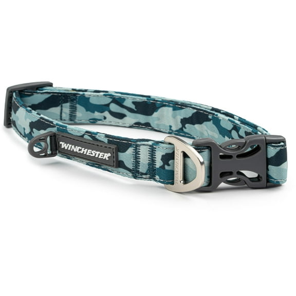 Winchester Pet Printed Collar, Camo Aqua, XL