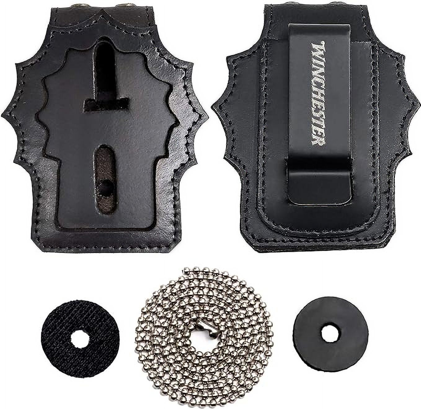 Winchester Police Badge Holder with Chain and Belt Clip, NYPD Detective
