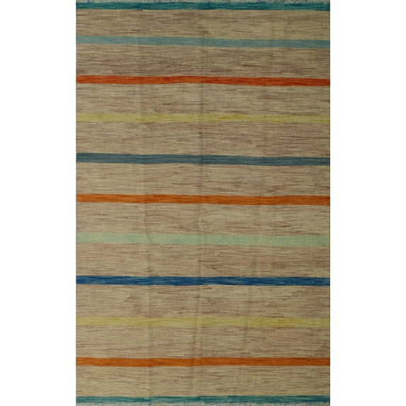 Winchester Ramey Brown/Orange Rug, 5'3" x 7'10"